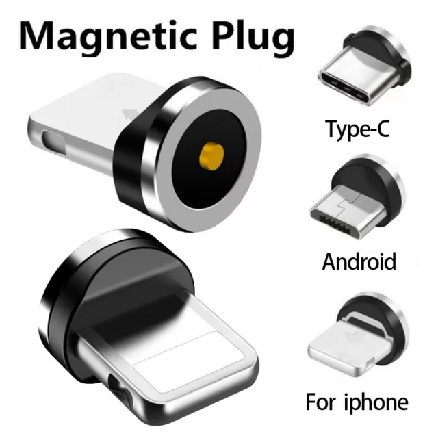 Magnetic Charging Cable Connector Mobile Phone Type-C Micro USB Plug Adapter New