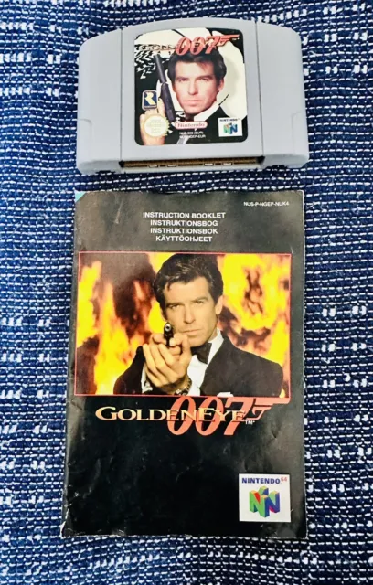 NINTENDO N64 Game - Goldeneye 007 (PAL) - Cartridge & Manual - Ex. Condition