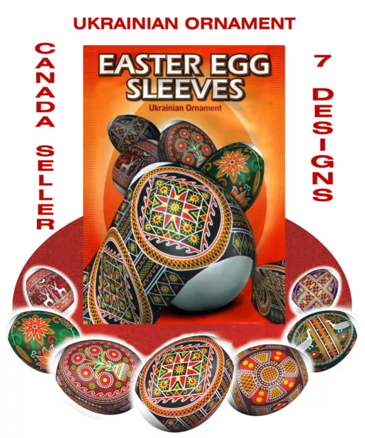 5 - package  Egg Sleeves, Ukrainian Pysanka,Pysanky, Ukrainian Eggs,Shrink Wraps