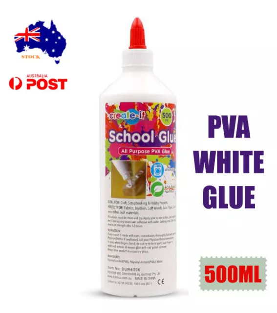 All Purpose PVA Glue White DIY Craft Slime Scrapbooking Washable Adhesive 500ml