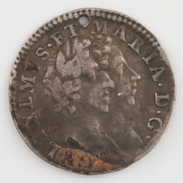 William & Mary Silver Fourpence Maundy Money 1689