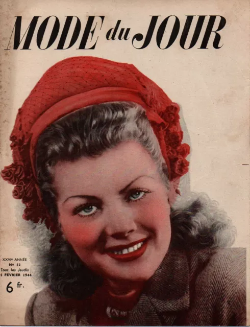 French Fashion Magazine - MODE DU JOUR N°12 - 21 Février 1946 -- Michel Colson