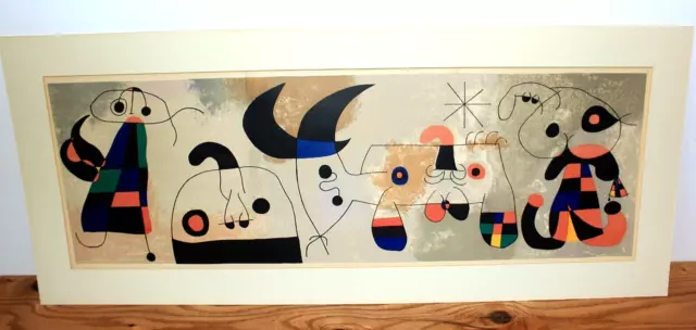 JOAN MIRO Framed Lithograph Print 1951 Original Derriere le Miroir 36-38 Trifold