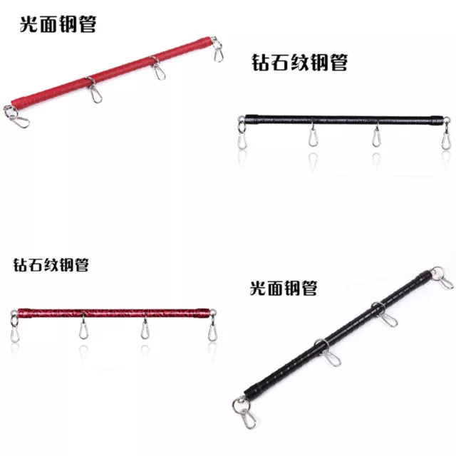 PU Leather Metal Bondage accessory Spreader Bar For Hand Cuff Ankle Cuffs