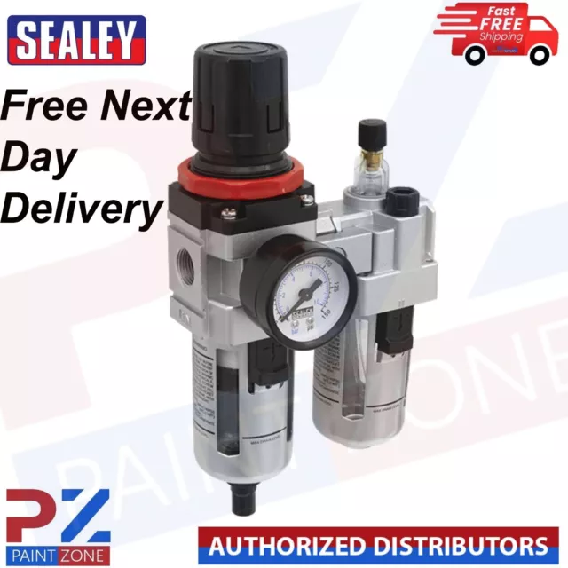 Sealey  SA2001  Air Line Compressor Pressure Filter Regulator + Gauge 3/8" BSP