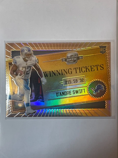 2020 Contenders Optic Winning Tickets D'Andre Swift #WT22 Silver Prizm Rookie RC