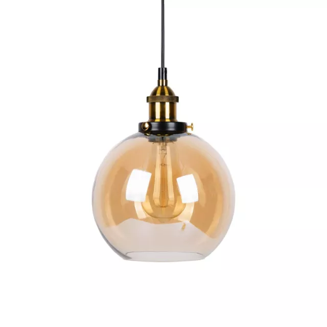 LEDSone Ceiling Pendant Light Industrial Glass Lampshade LED Hanging Retro Lamps