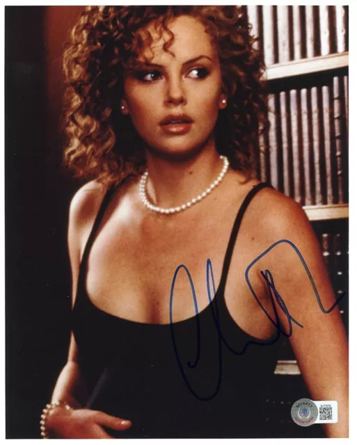 Charlize Theron Devil's Advocate Autographed Signed 8x10 Photo BAS Beckett COA