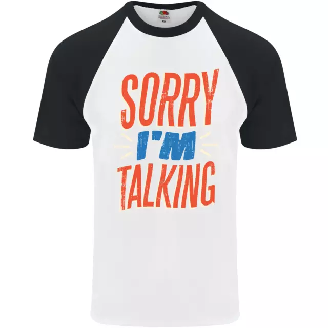 T-shirt da baseball Im Talking Funny Sacasm slogan sarcastico da uomo S/S
