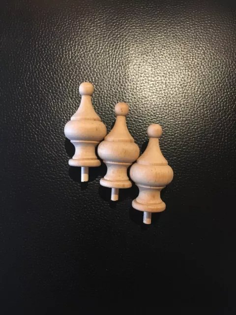 Antique Clock Finials ( Set Of 3 )