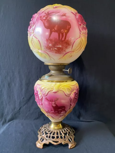 GWTW gone with the wind parlor banquet antique kerosene oil victorian lamp