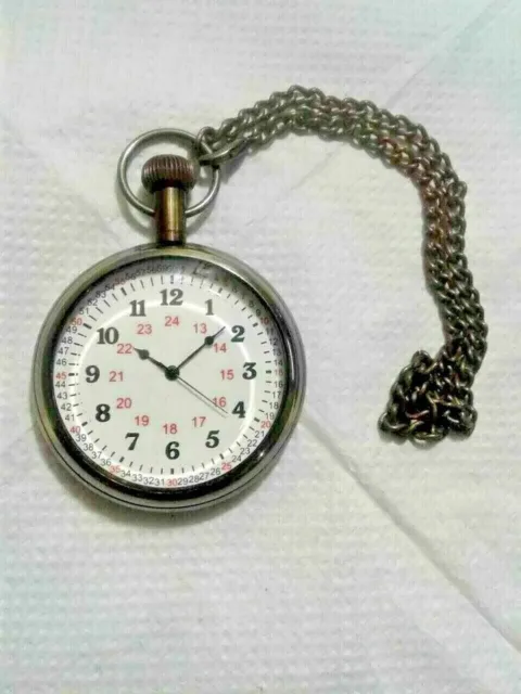 Reloj de bolsillo de latón antiguo, regalo coleccionable y reloj náutico,...
