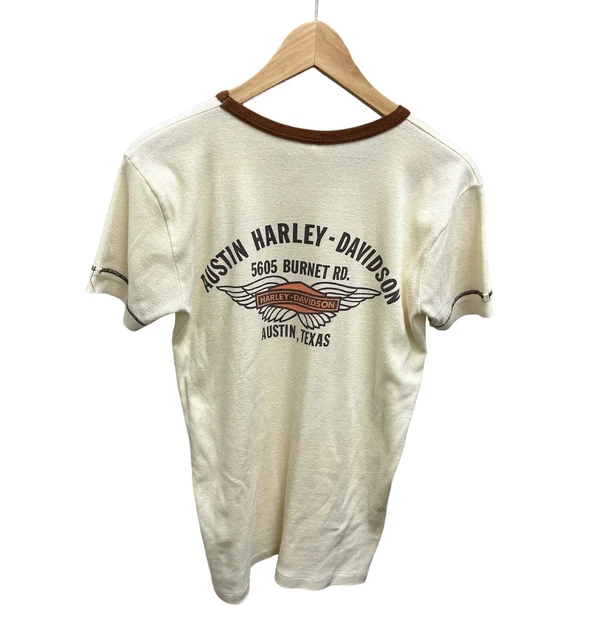 VINTAGE 1980S AUSTIN Texas Harley Davidson Motorcycles TShirt