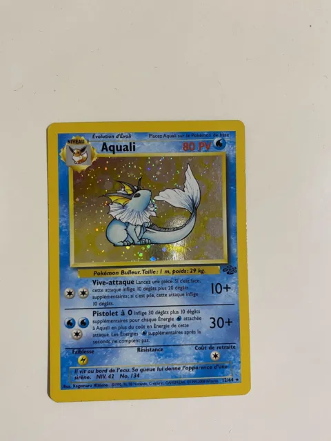 Pokemon Aquali Card HOLO 12/64 Base Set Wizards