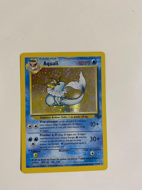 Pokemon Aquali Card HOLO 12/64 Base Set Wizards