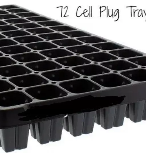 72 cell Plug Trays, (Qty. 5) Seed Starting trays, Cloning, 1 1/2’x 2 Inch cells