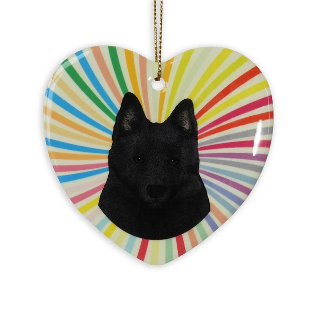 Schipperke Heart Ornament - Ceramic