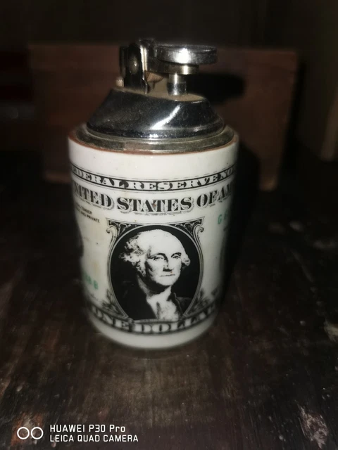 Briquet de bureau en porcelaine Décor dollar