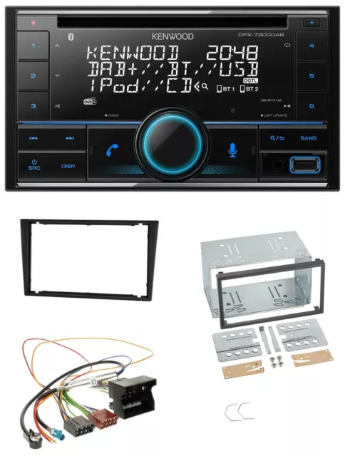 Kenwood CD 2DIN DAB USB MP3 Bluetooth Autoradio für Opel Corsa C Signum Vectra B
