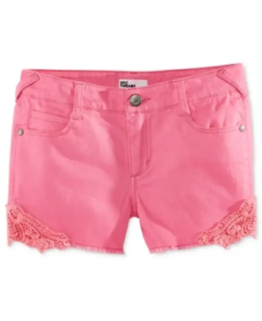 Epic Threads Girls' Crochet-Trim Shorts in Sugar Plum Pink, Size 14, Retail $28