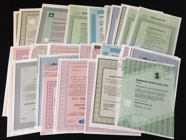 Swiss Elektrowatt Ford Computers Japan Benetton Share Certificates(Apx110)Apr980
