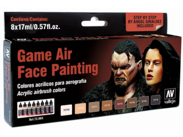Vallejo GAME AIR FACE PAINTING Pack de 8 couleurs (8x17 ml) - 72865
