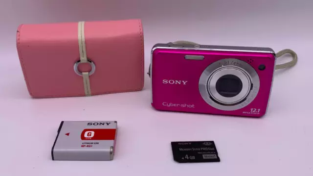 Sony Cyber-shot DSC-W220 Digital Camera Pink Tested NO CHARGER