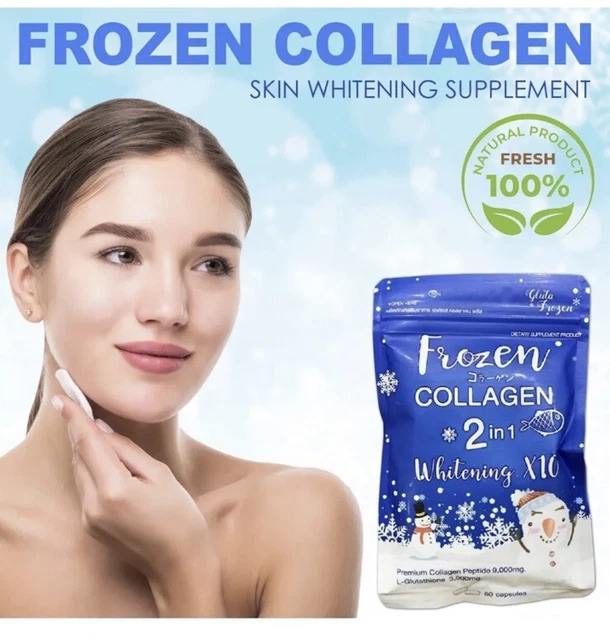 Frozen Collagen 2-in1 Whitening x10  60 Capsules 💙