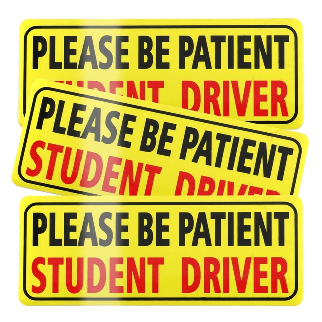 3pcs Magnet for Car Please Be Patient Student Driver, New Drivers Sticker Safety