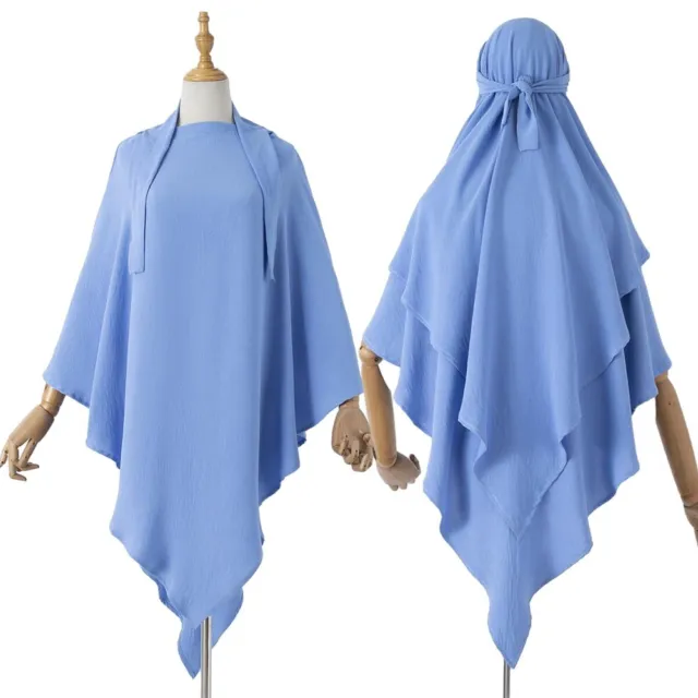 Shawl Two Layer Hijab Autumn Comfortable Events Fashion Muslim Ramadan