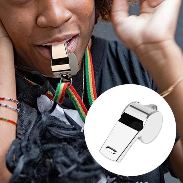 Metal Referee Whistle Stainless Steel Extra Loud Whistle For School Sports E7O1