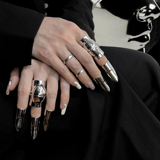 Nail Protector Copper Niche Design Fashion Nail Cover Open Finger Rings
