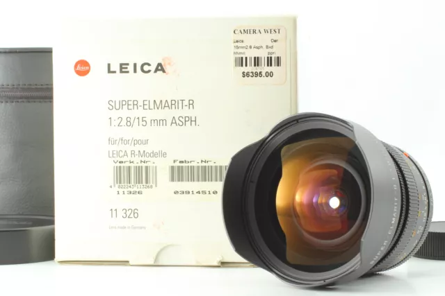 [Near MINT BOX ] LEICA LEITZ 15mm SUPER-ELMARIT-R F2.8 ASPH ROM 11326 From JAPAN