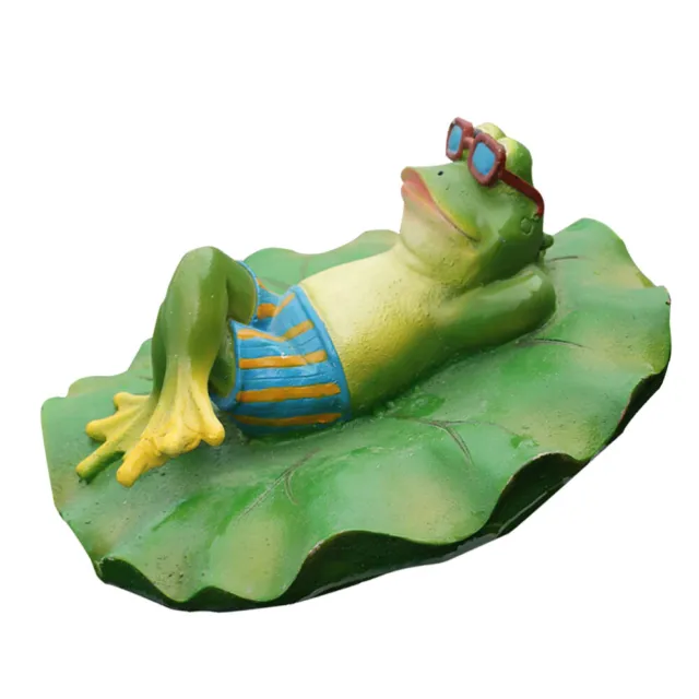 Floating Frog Resin Office Sculpture Outdoor Decor Miniature Figurines