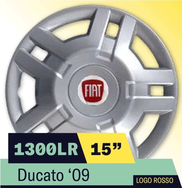 Lot De 4 Enjoliveurs Noirs 15 Pouces Pour Fiat Ducato/Itah - Pour Camionnettes, Camping-cars Jusqu'à 3.5T - 12