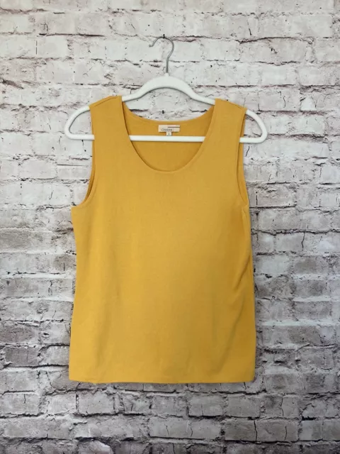 Choices Shirt Women’s Small Mustard Yellow Santana Knit Sleeveless Scoop Neck