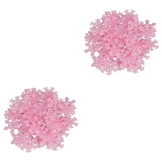 2x Glowing Schneeflocken Aufkleber Weihnachten Fenster Aufkleber
