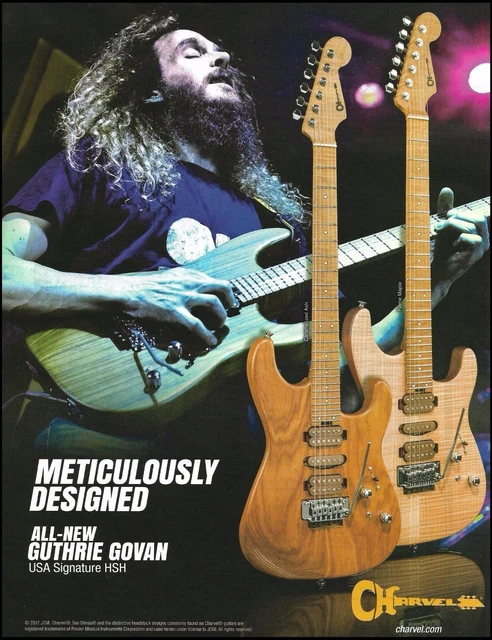 The Aristocrats Guthrie Govan USA Signature Charvel HSH Guitar 2017 ad print