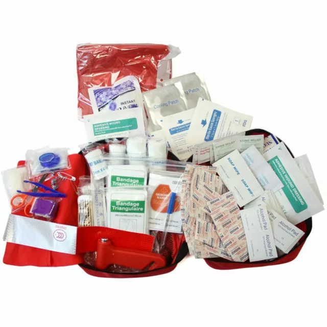 240pc First Aid Kit Bag All Purpose Emergency Survival Home Car