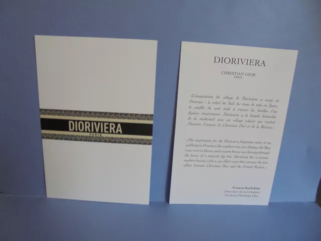 Dior -  Carte Publicitaire- Advertising Card " Dioriviera "