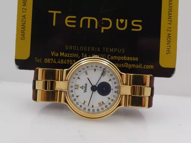 Vetta Sintesi Date Oro 18 Kt Gold Filled Anni '90 Orologio Lady