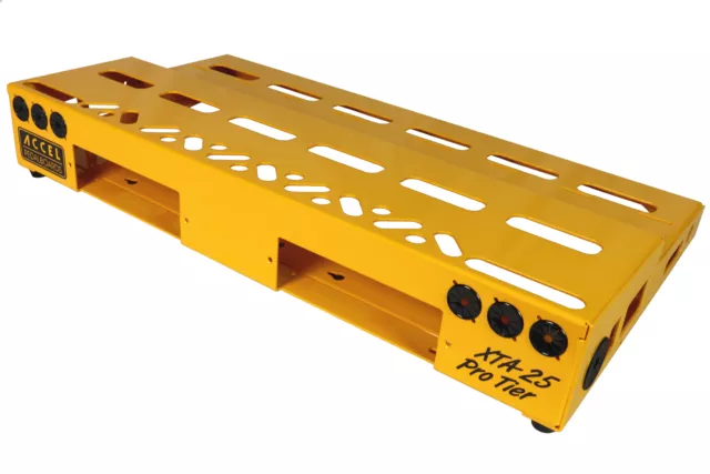Accel XTA25 Pro Tier Guitar Effects Pedal Board (Yellow) without Case