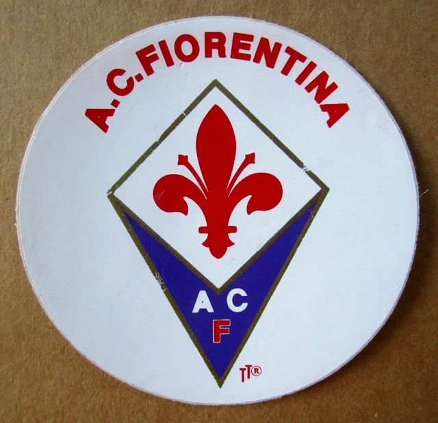 Autocollant Vintage Fiorentina AC – Sticker Football Italien, Cm 9, Neuf