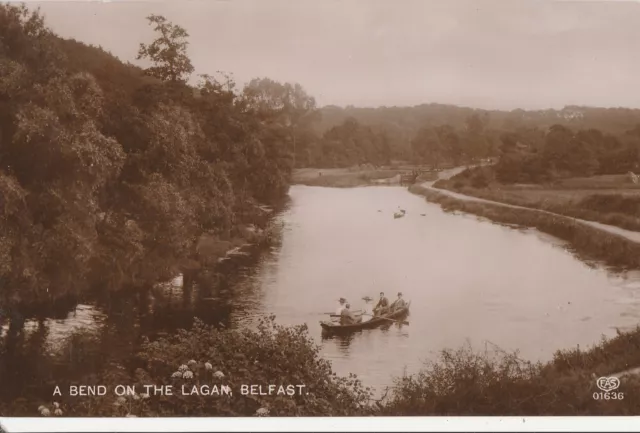 a northern ireland old antique postcard ulster irish antrim belfast on the lagan