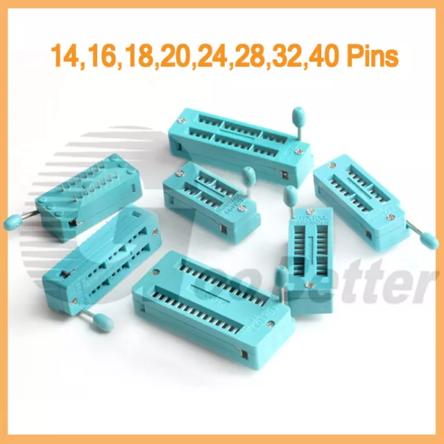 Universal ZIF/ZIP/DIP IC Test Logic Chip Socket 14,16,18,20,24,28,32,40 Pins