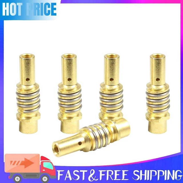 15AK Nozzle Contact Tip Connector for Binzel Gas Diffuser MIG Welder (5pcs)