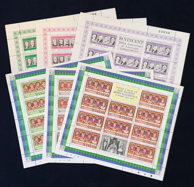 St. Vincent Six MNH Miniature Sheets #7007