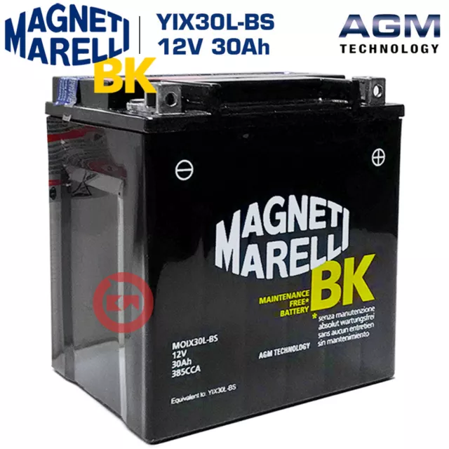 BATTERIA MAGNETI MARELLI YIX30L-BS 30Ah HARLEY DAVIDSON Street Glide 1690 2014