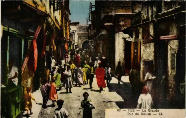CPA AK FEZ - La Grande Rue du Mellah MAROC (796455)