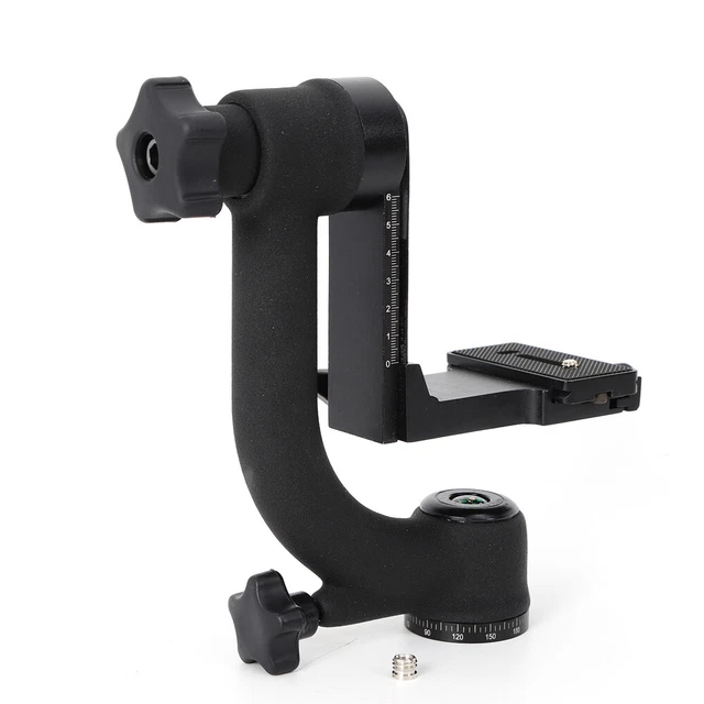 Gimbal Tripod Ball Head Mount 1/4" Top Screw W/ Quick Release Plate 360 Degree